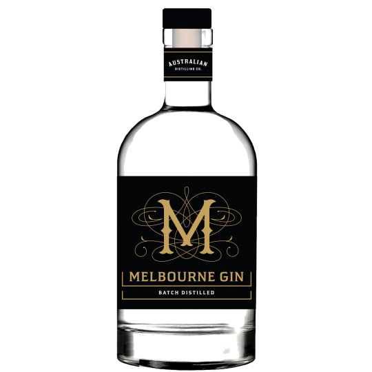 Australian Distilling Co. Melbourne Dry Gin by Paramount in a 700mL bottle, featuring clear glass and elegant label design