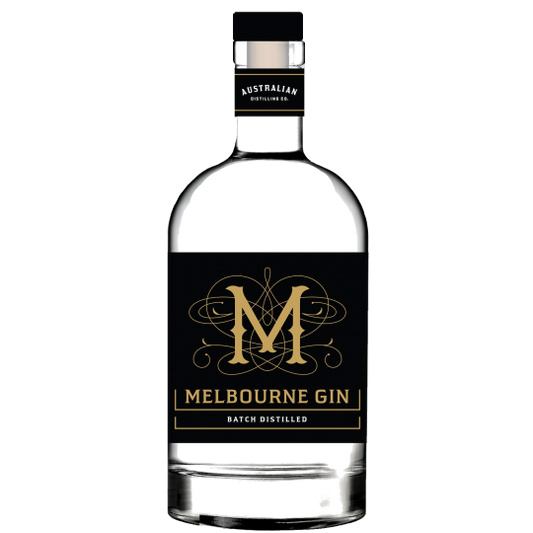 Australian Distilling Co. Melbourne Dry Gin by Paramount in a 700mL bottle, featuring clear glass and elegant label design