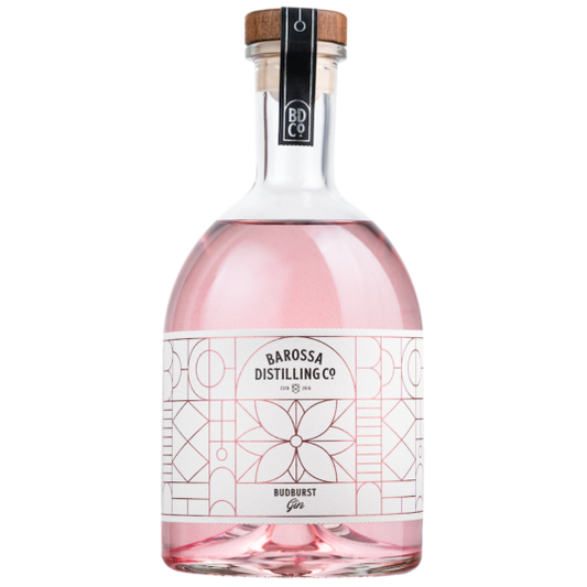 Paramount Barossa Distilling Co. Budburst Gin 700mL bottle, Australian dry gin with botanical details on label