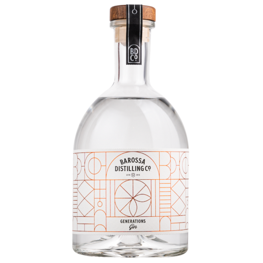 Paramount Barossa Distilling Co. Generations Australian Dry Gin 700mL bottle with clear label and elegant packaging.