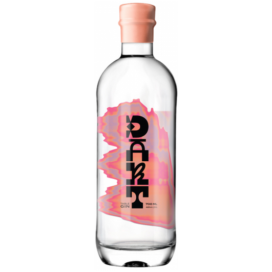 Australian dry gin bottle labeled Dart Distilling Table Gin by Paramount, 700ml, with a sleek glass bottle and minimalist design.