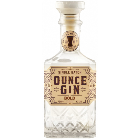 Paramount Imperial Measures Distilling Bold Australian Dry Gin in a 700mL bottle with a clear label and premium glass bottle design.