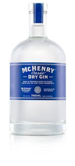 Bottle of Paramount McHenry Classic Dry Gin in 700mL size, featuring clear glass with a label showcasing Australian dry gin.