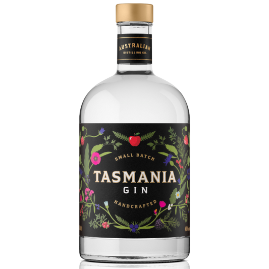 Barrel-aged Australian Distilling Co Tasmania Gin by Paramount in a 700ml bottle, showcasing the rich, amber-colored spirit.