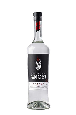 Paramount Ghost Spicy Tequila Blanco 750ml bottle with clear glass and label, showcasing the smooth, spicy tequila spirit.