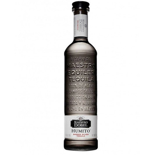 Maestro Dobel Humito smoked silver tequila in a 750ml bottle, featuring a clear Blanco tequila from Paramount with a smoky flavor profile.