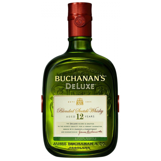 Paramount Ballantines 12 Year Old Blue Label blended Scotch whisky bottle, 700ml, with label and packaging visible