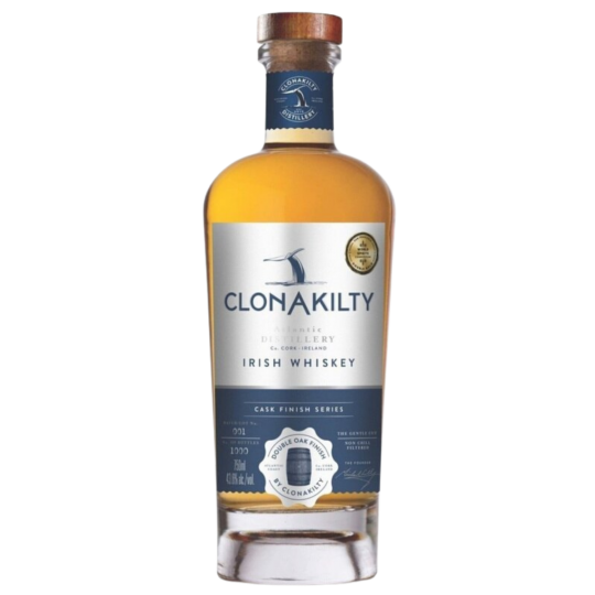Paramount Clonakilty Double Oak Finish Irish Whiskey 700ml bottle, showing label and rich amber color of the blended malt.
