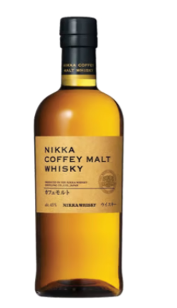 Nikka Coffey Malt Japanese blended malt whisky in a 700ml bottle, displayed with label and packaging details.