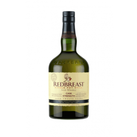 Redbreast 12 Cask Strength Irish Whiskey bottle, blended malt, 700ml, with label and packaging visible