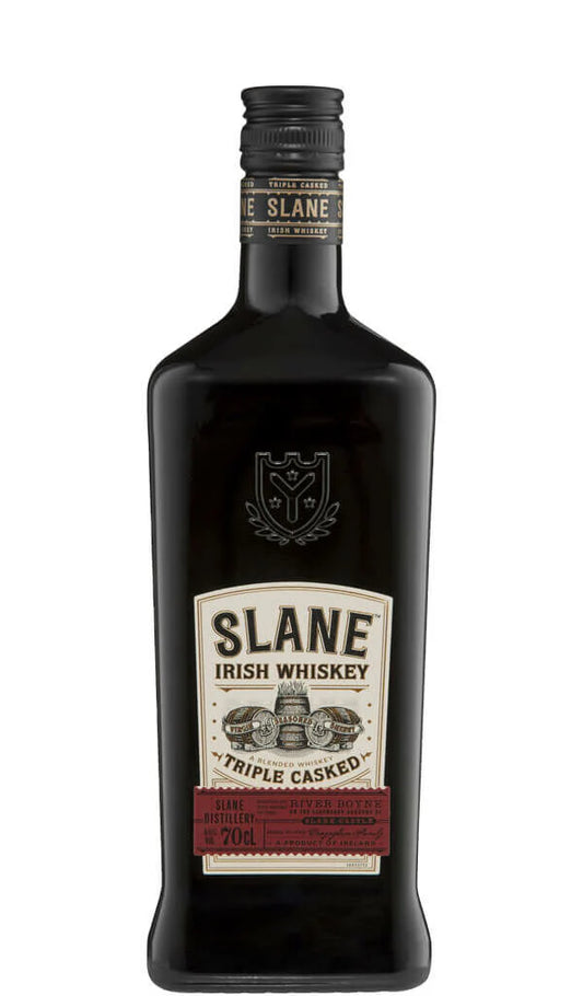 Paramount Slane Blended Irish Whiskey 700ml bottle, showcasing amber-colored whiskey in a clear glass bottle.