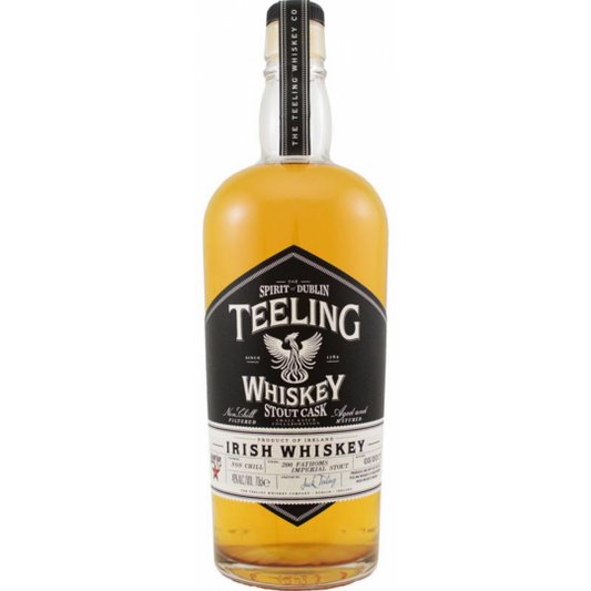 Paramount Teeling Small Batch Stout Cask Irish Whiskey 700mL bottle, featuring blended malt whiskey with stout cask finish.