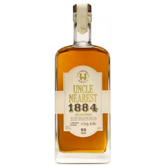 Paramount Uncle Nearest 1884 Small Batch Blended Malt Whiskey bottle, 700ml, with label and packaging details visible.