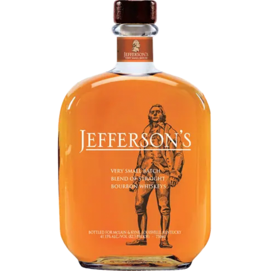 Paramount Jefferson's Very Small Batch Bourbon Whiskey 750ml bottle with a classic label and dark amber liquid inside.