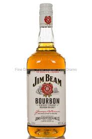 Paramount Jim Beam White Bourbon 1 Litre bottle with clear label and amber liquid inside.