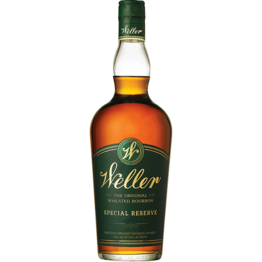 Paramount Weller Special Reserve Bourbon Whiskey 750mL bottle with a dark amber liquid and classic label.
