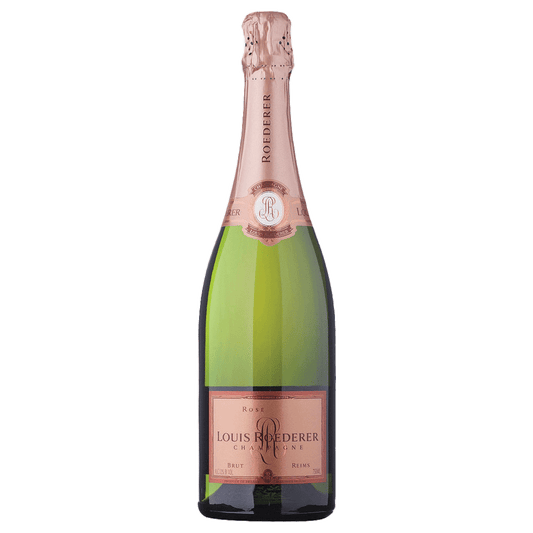Louis Roederer Vintage Rosé Champagne in a 750ml bottle, showcasing elegant pink hue and luxurious packaging.