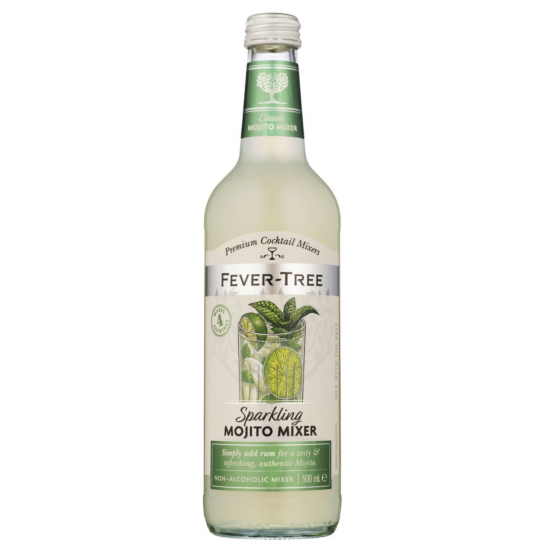 Paramount Fever Tree Mojito Mix 500ml, pack of 8, fresh cocktail mixer for mojitos with natural lime and mint flavors.