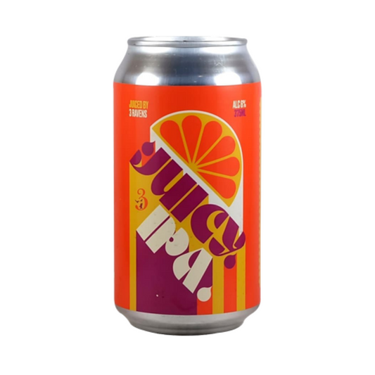 24 cans of Paramount 3 Ravens Zappa Juicy NEIPA craft beer, 375ml each, with colorful can designs and vibrant branding.