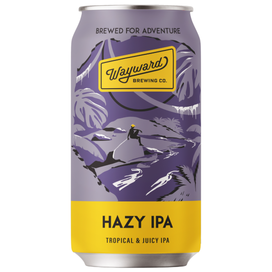 Case of 24 Paramount Wayward Brewing Hazy IPA craft beer bottles, 375ml each, with colorful label design.