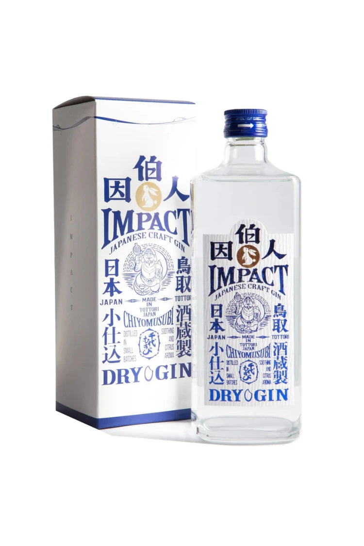Paramount Impact Japanese Craft Gin 700ml bottle, clear glass with label, showcasing a premium craft gin from Japan.