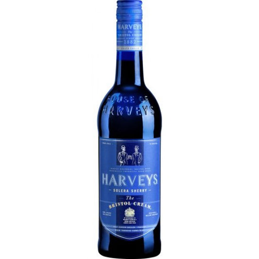 Paramount Harveys Bristol Cream Sherry 750mL bottle, rich and smooth cream sherry with a dark amber color and elegant label.