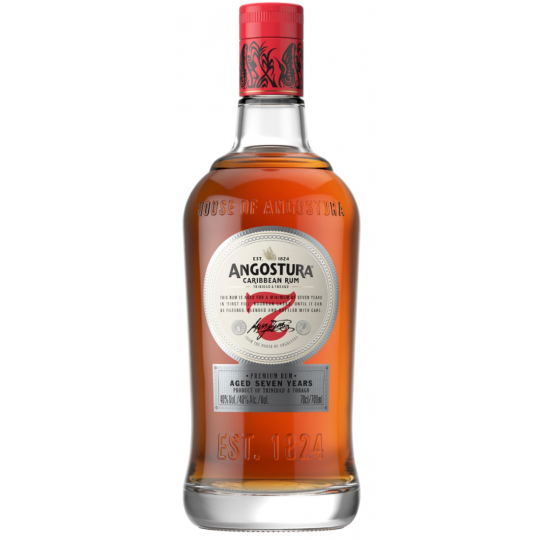 Paramount Angostura Butterfly Reserva White Rum 700mL bottle showing the dark rum label and bottle design.