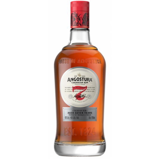 Paramount Angostura Butterfly Reserva White Rum 700mL bottle showing the dark rum label and bottle design.