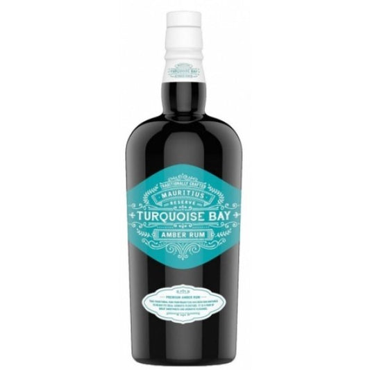 Paramount Arcane Turquoise Bay Mauritius Rum 700ml dark rum bottle with vibrant turquoise label and elegant packaging.