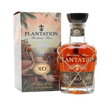 Dark rum bottle of Plantation XO 20th Anniversary Rum by Paramount, showcasing the 700ml size and elegant label.