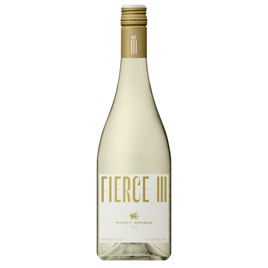 Six bottles of Paramount Fierce III Barossa Valley Pinot Grigio Dry Rose, 750ml each, with clear glass and pinkish hue.