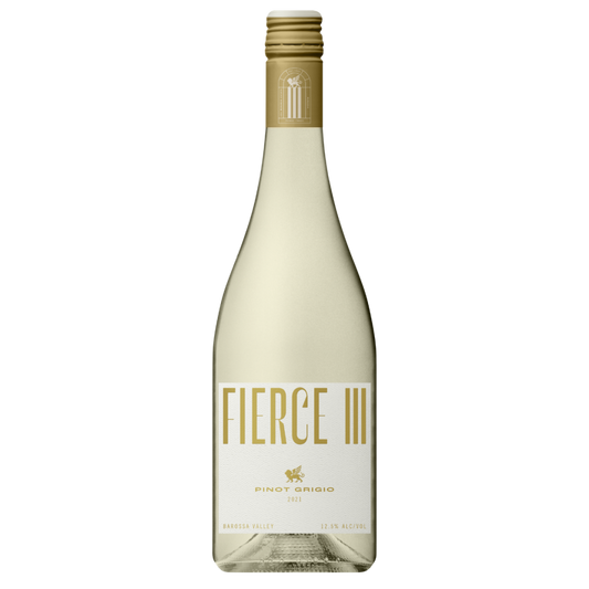 Six bottles of Paramount Fierce III Barossa Valley Pinot Grigio Dry Rose, 750ml each, with clear glass and pinkish hue.