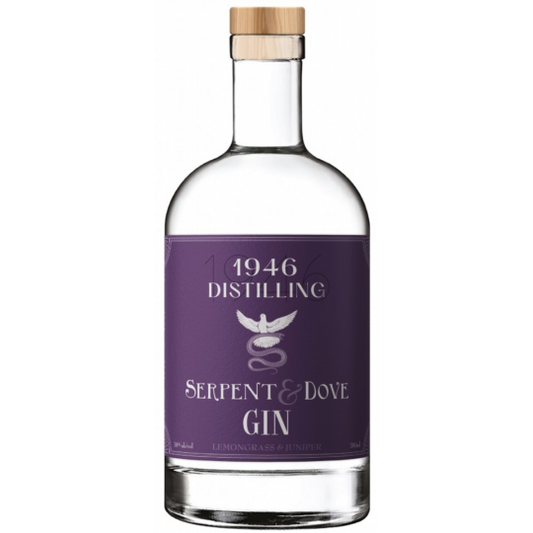 Paramount 1946 Distilling Lemongrass and Juniper Gin 700ml bottle with botanical ingredients and elegant label.