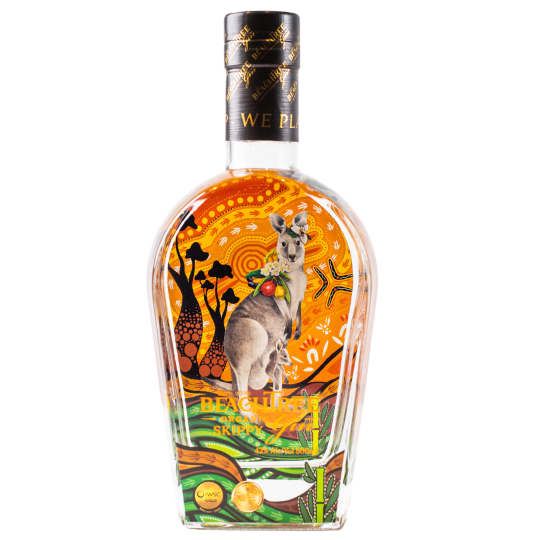 Beachtree Organic Skippy Gin by Paramount, 500ml flavoured gin bottle with a clear label and elegant design.