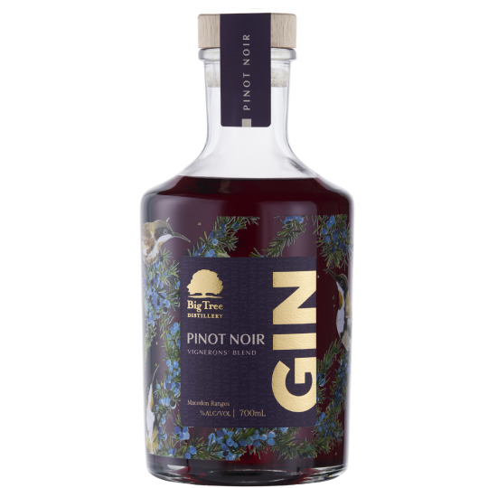 Big Tree Pinot Noir Gin by Paramount, flavored gin in a 700ml bottle, featuring a vibrant blend from Macedon Ranges Vignerons.