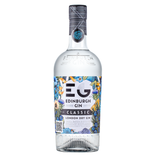 Bottle of Paramount Edinburgh Classic Flavoured Gin 700ml with detailed label and packaging visible.