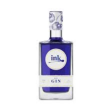 Paramount Husk Distillers Ink Gin floral infused Australian flavoured gin bottle, 700ml, with colorful botanical label