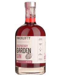 Paramount Knocklofty Tasmanian Raspberry Garden Flavored Gin 500mL bottle with fresh raspberries and botanicals