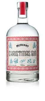 Paramount Mchenry Distillery Christmas Flavored Gin 700ml bottle with festive holiday design and label.
