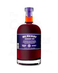 Paramount McHenry Distillery Damson Plum Flavored Gin in 700mL bottle with dark purple liquid and elegant label.