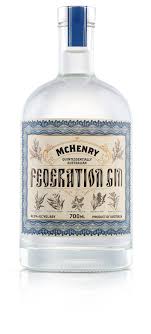 Paramount McHenry Distillery Federation Flavored Gin in 700mL bottle with distinctive label and clear glass showing gin inside.