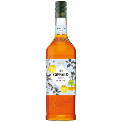 Giffard Melon Syrup 1L bottle from Paramount, a flavored syrup with vibrant green melon flavor and clear packaging.