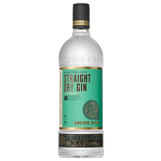 Paramount Archie Rose Straight Dry Gin 700ml bottle with clear label and minimalist design on a white background.