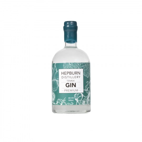 Paramount Hepburn Distillery Tenrai Gin 500ml bottle with clear label and elegant packaging, showcasing premium craft gin.