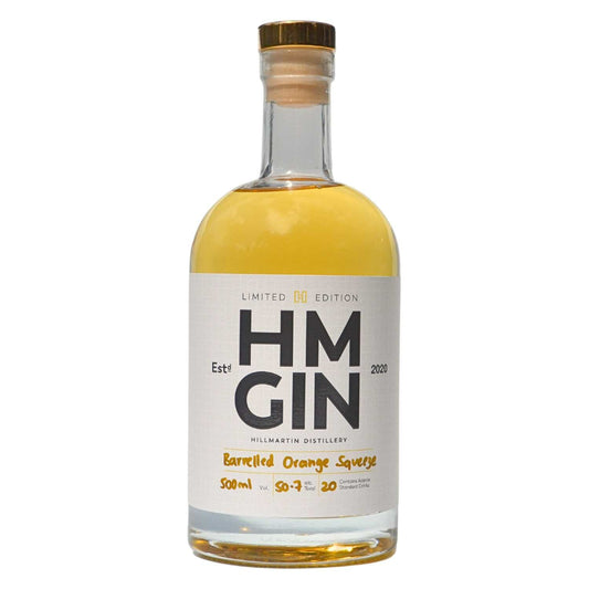 Paramount HM Gin Orange Squeeze Gin 500ml bottle with bright orange flavor and clear glass packaging.