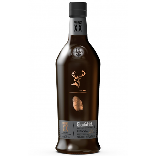 Glenfiddich Project XX Speyside Single Malt Scotch Whisky 700ml bottle with label and packaging, from Paramount.