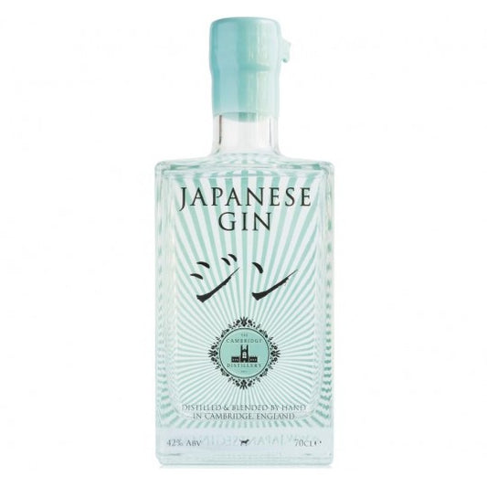 Cambridge Distillery Japanese Gin by Paramount, 700ml bottle, clear glass with label and cap, showcasing its premium packaging.