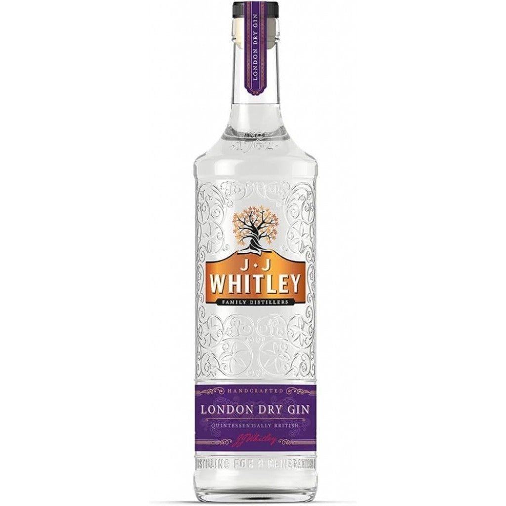 Whitley Neill JJ Whitley London Dry Gin 700ml bottle, premium international gin by Paramount with distinctive label design