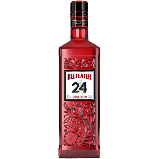 Bottle of Paramount Beefeater London Dry Gin 700mL with clear label and classic design on a white background.