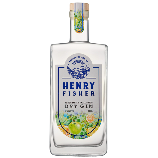 Bottle of Paramount Fishers London Dry Gin 500ml with clear label and elegant packaging.